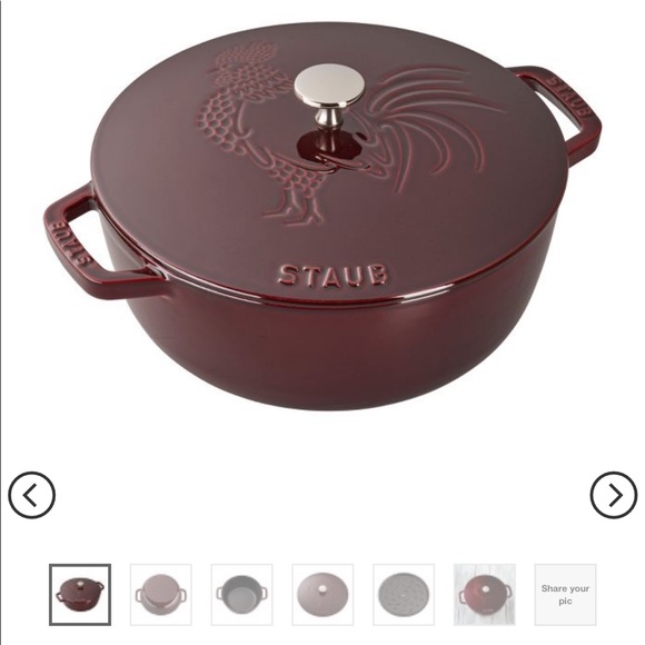 Staub new #24 3-3/4qt Rooster Red - Picture 2 of 16